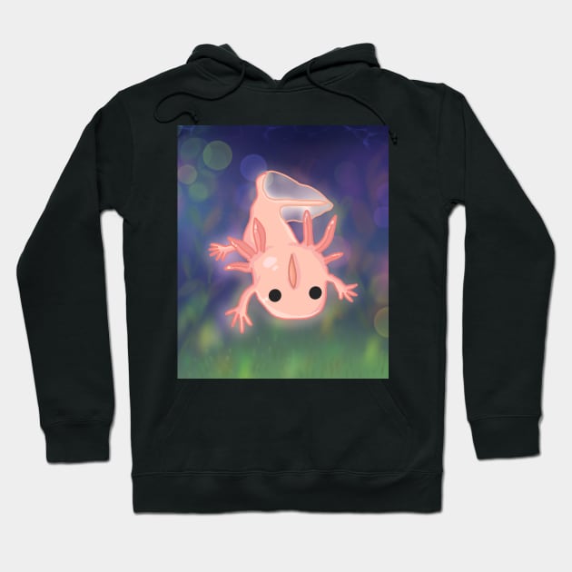 Axolotl Glowing Hoodie by KatiaMart